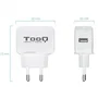 Tooq Cargador de Pared USB 5V 2.4A, 1 Puerto USB, Blanco